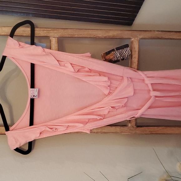 Lucy Love Women's Ruffle Pink Dress - Picture 2 of 7